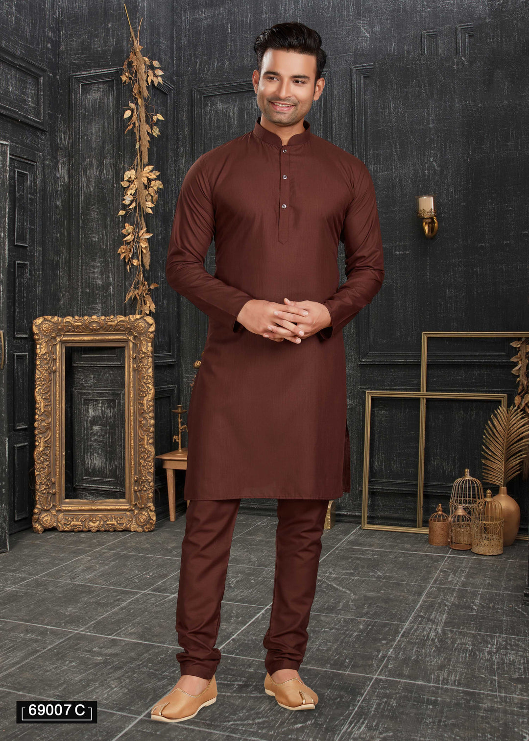 Malai Silk Kurta Pajama for Men | Digital Print & Silk Mastani Bottom