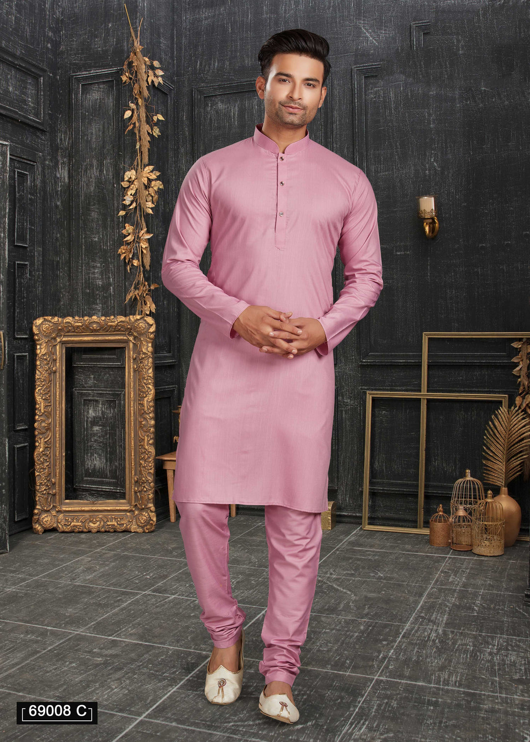 Malai Silk Kurta Pajama for Men | Digital Print & Silk Mastani Bottom