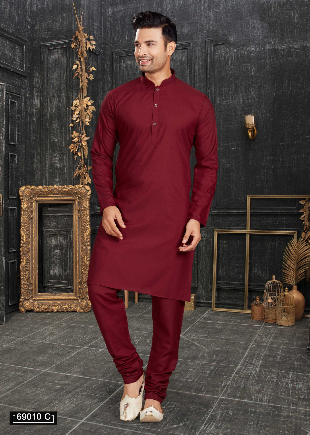 Malai Silk Kurta Pajama for Men | Digital Print & Silk Mastani Bottom