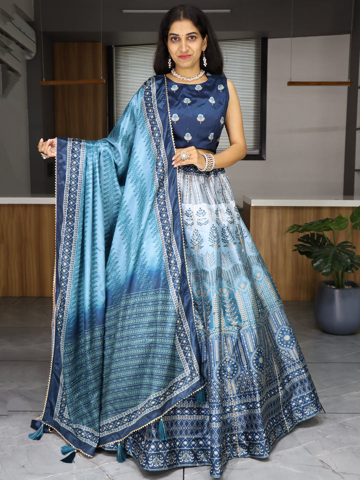 Charming Sky Blue Lehenga Set | Ideal for Festive Events and Celebrations