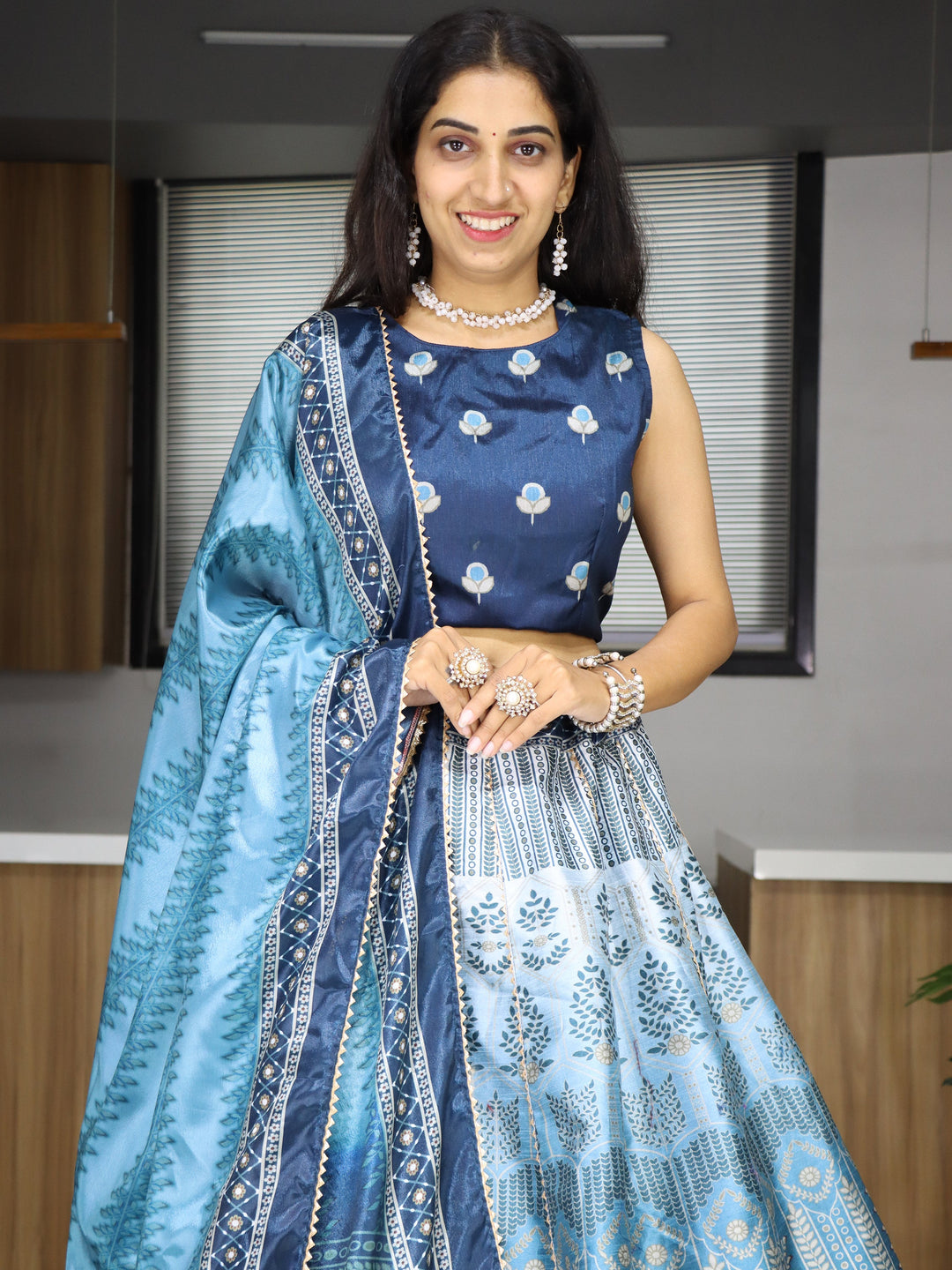 Charming Sky Blue Lehenga Set | Ideal for Festive Events and Celebrations