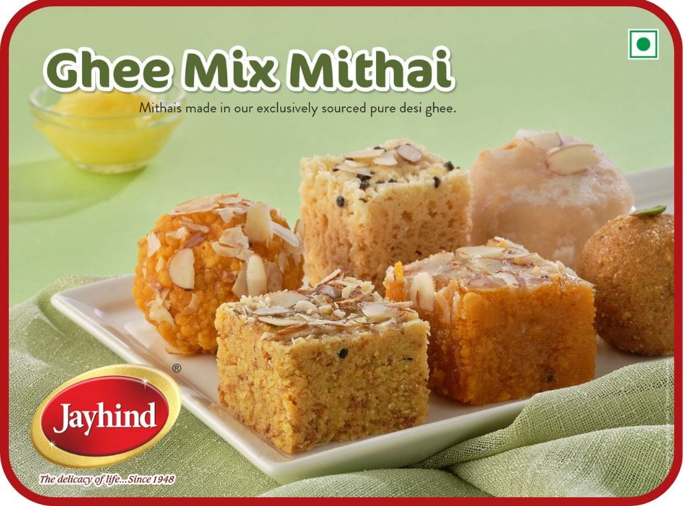 Traditional Ghee Mix Mithai with pure ghee, milk solids, and nuts offers a buttery, melt-in-your-mouth experience, ideal for gifting or self-indulgence.