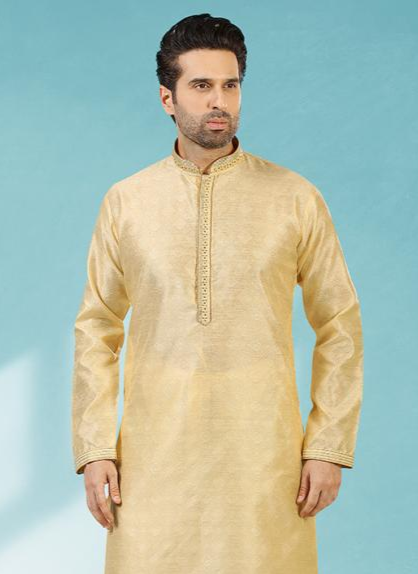 Cultural Fusion jaqurd silk brocade Premium Kurta Pajama | Inspired by Timeless Traditions & Modern Fashion Trends