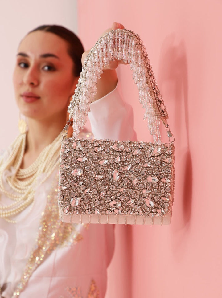 Grace Embellished Flap Over Bag | Trendy Handbag for Distinctive Elegance