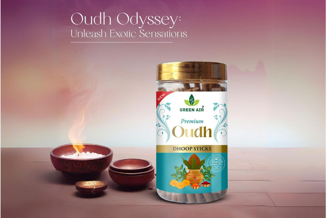 Green Air Oudh Scented Dhoop Sticks | Premium Fragrance for Tranquility