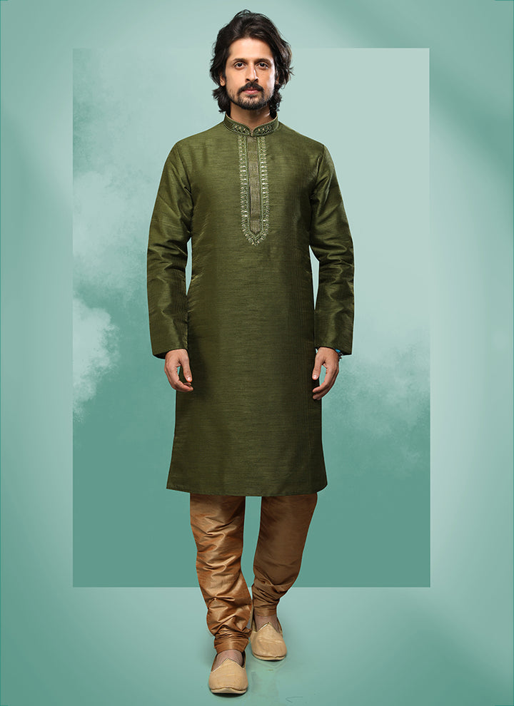 Green Art Silk Premium Kurta Pajama | Creating a Lasting Impression at Every Occasion