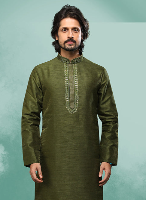 Green Art Silk Premium Kurta Pajama | Creating a Lasting Impression at Every Occasion