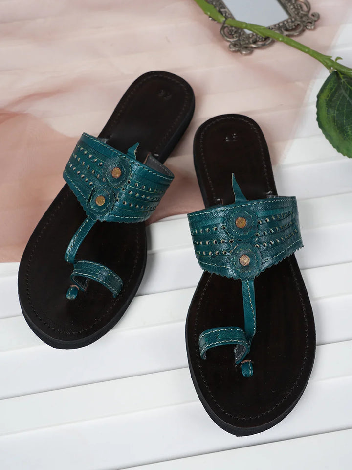 Brown Leather Kolhapuri Sandals | Handcrafted Comfort with Ethnic Appeal