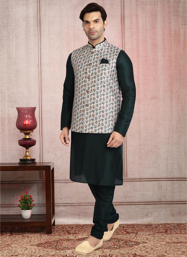 Opulent Grand Art Silk Gray  Kurta Pajama |  Enhance Your Look for Formal Events