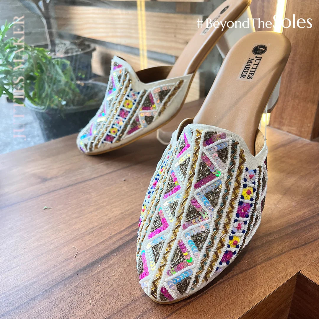 Stylish Embroidered Mules | Multi-Color Fashion for Any Occasion