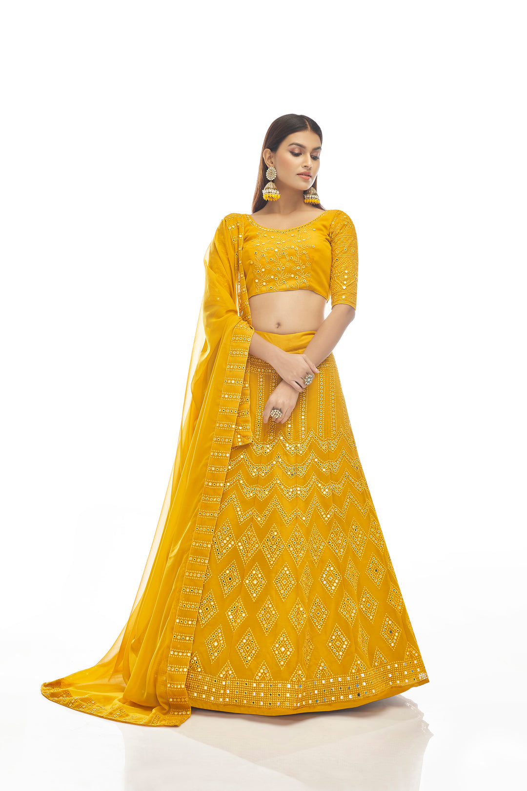 Designer Masturd Lehenga Choli | Wedding Lehenga with Gota Work