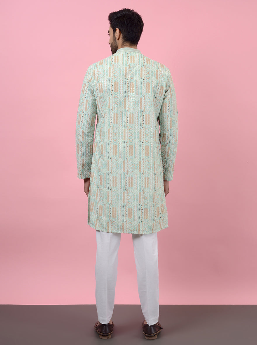 Comfortable kurta for festive events, tailored from premium fabric.