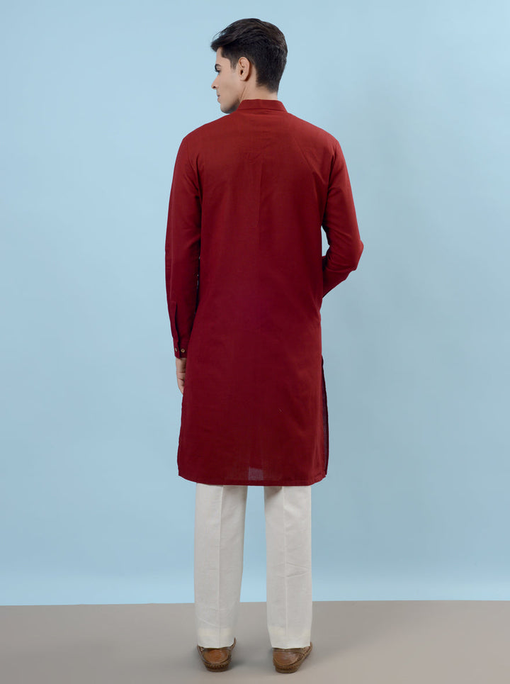 Celebrate in style with our red kurta pajama, perfect for festive events in the USA.