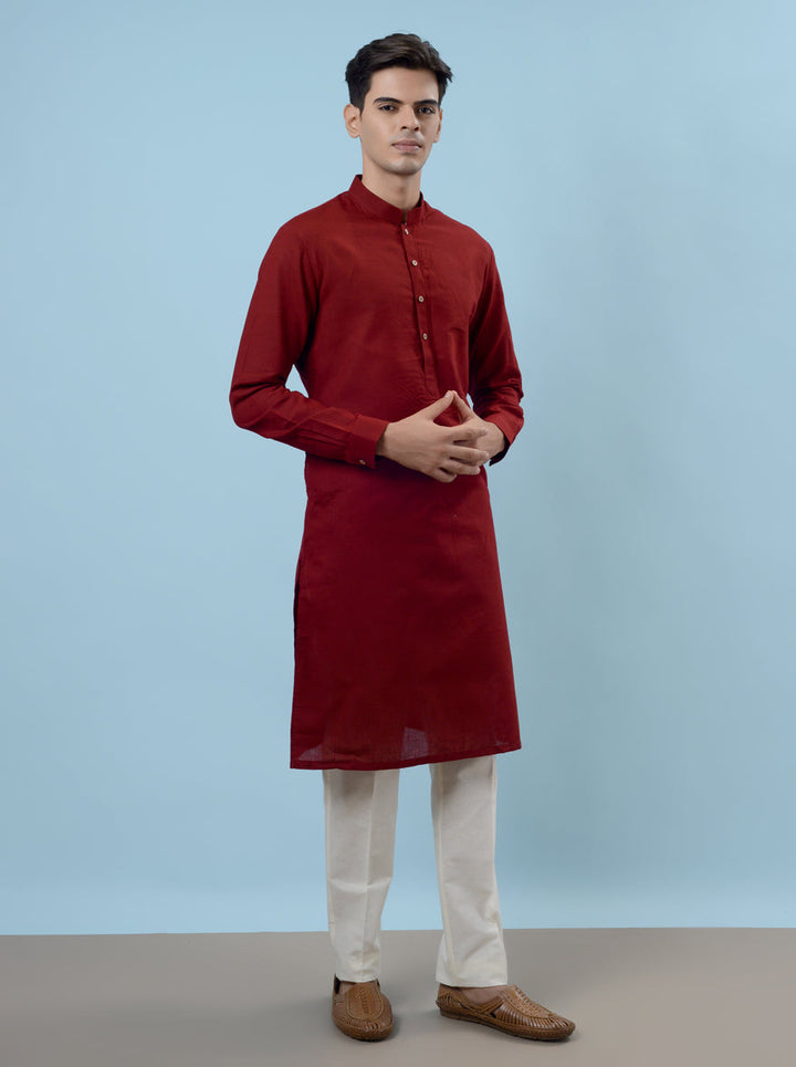 Comfortable red kurta pajama designed for stylish occasions in the USA.