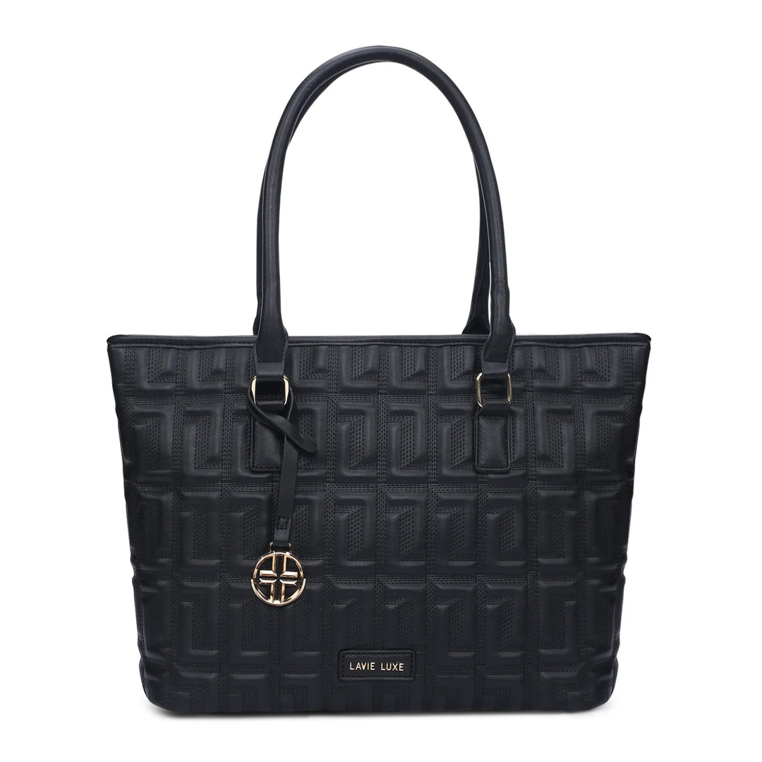 Upgrade your wardrobe with the Lavie Luxe Quilted Black Large Tote, combining luxury with practicality for everyday use.