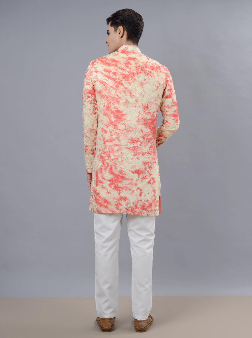 Unique pink kurta pajama for men, ideal for enhancing your festive wardrobe in the USA.