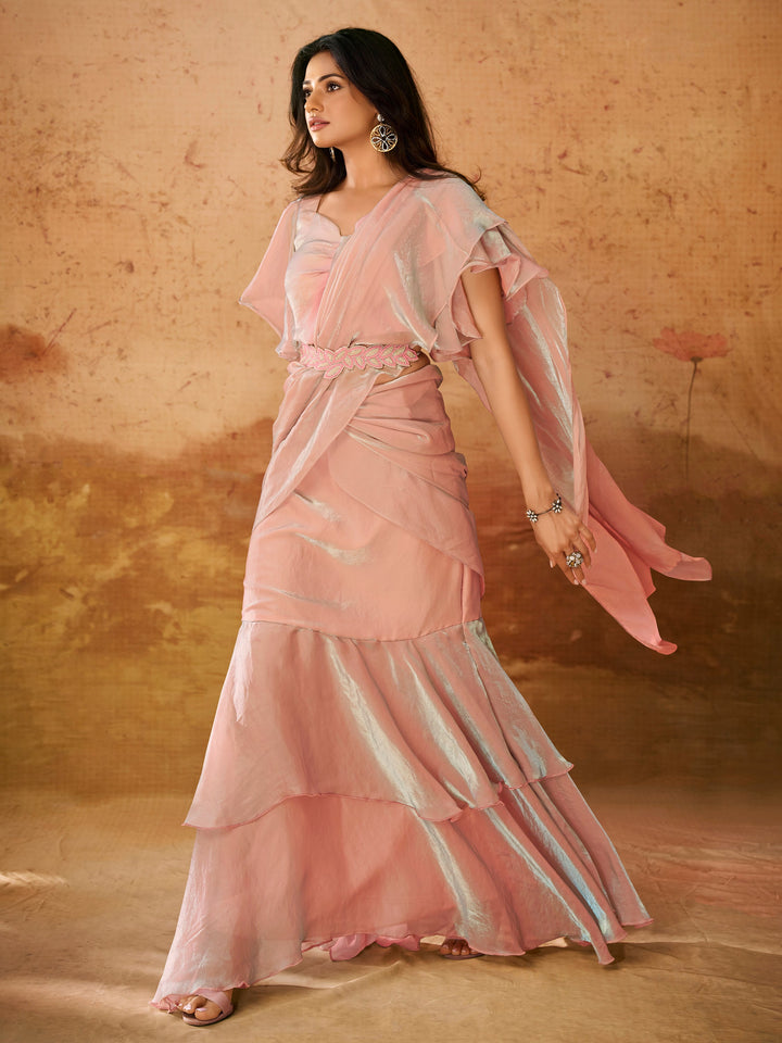 Vibrant color luxurious fabric exclusive attire crafted for elegance and style.