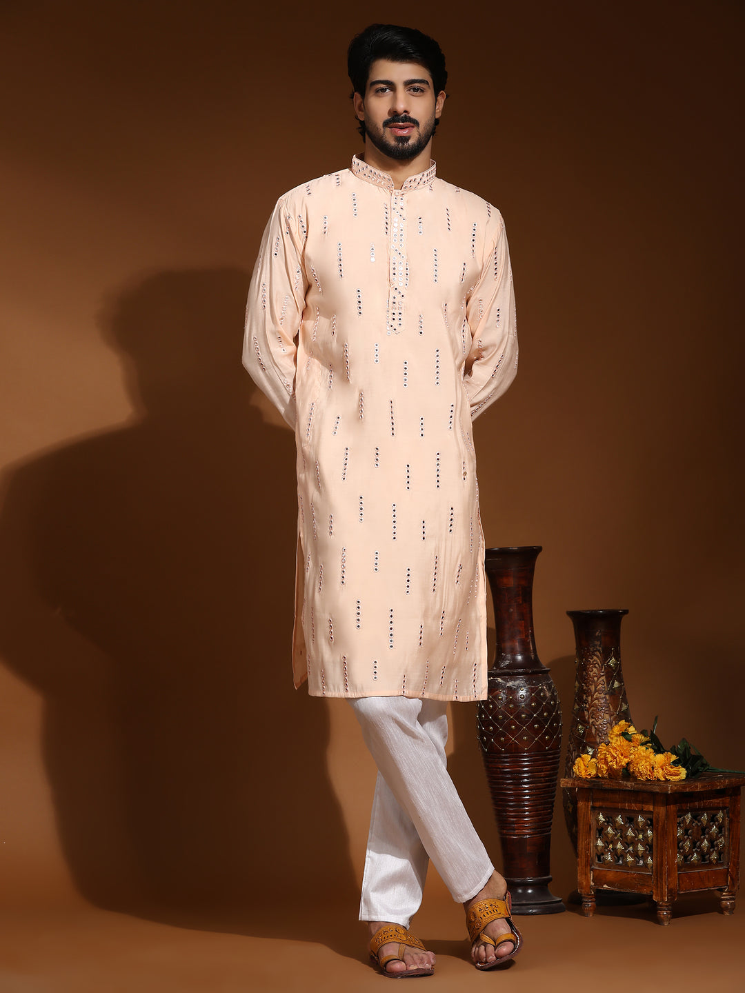 Designer Silk Kurta Set | Sophisticated Festive Wear for Haldi Ceremonies