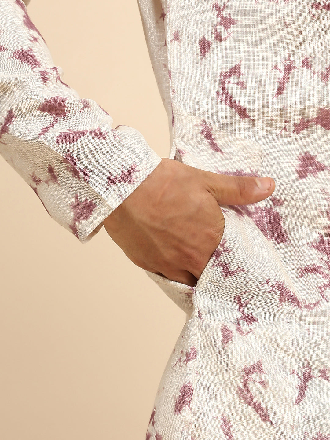 Modern Men's Kurta Set | Tie-Dye Digital Prints for Weddings & Celebrations