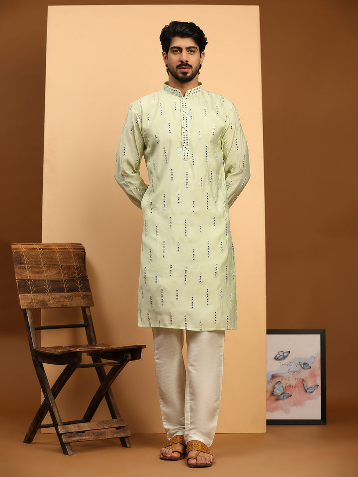 Designer Silk Kurta Set | Sophisticated Festive Wear for Haldi Ceremonies