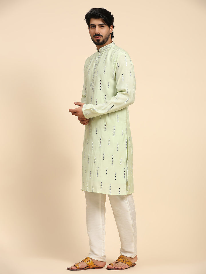 Designer Silk Kurta Set | Sophisticated Festive Wear for Haldi Ceremonies