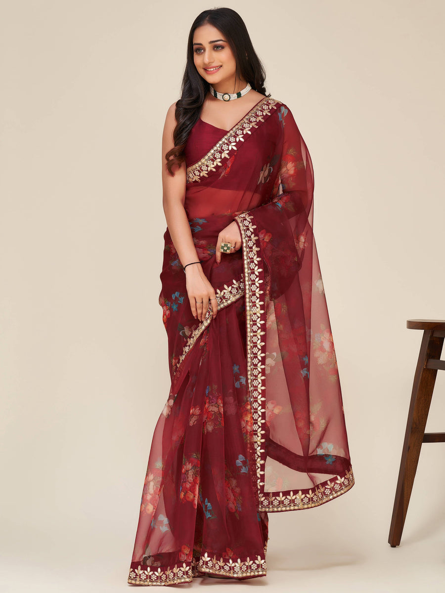 Vibrant color silk saree crafted for elegance and style.