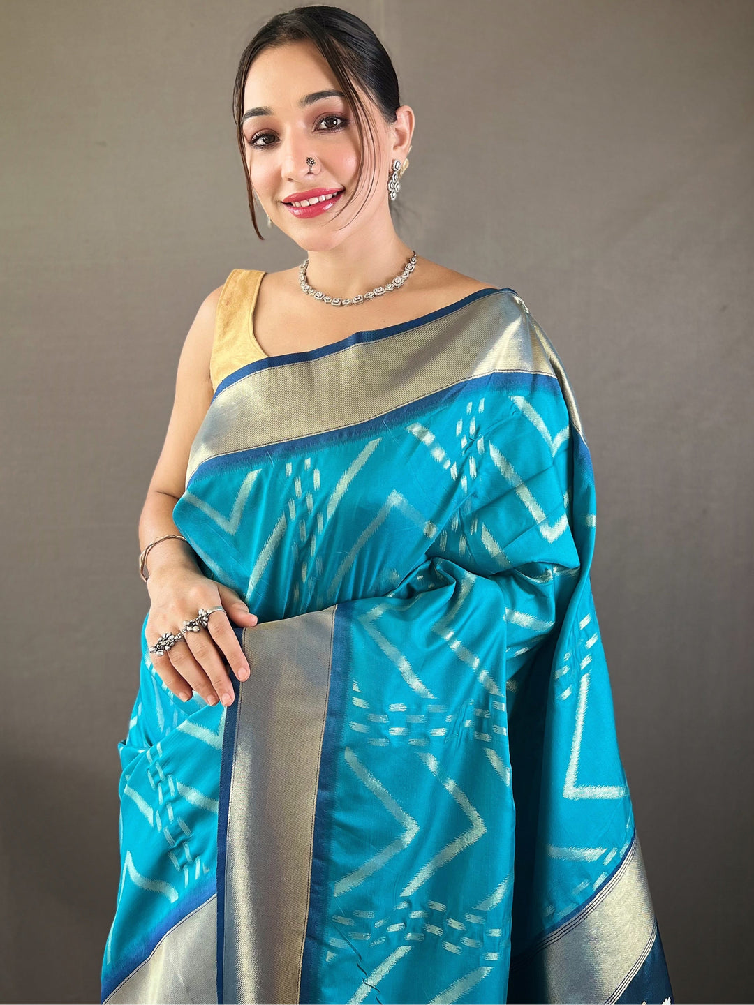 Vibrant color luxurious fabric exclusive attire crafted for elegance and style.