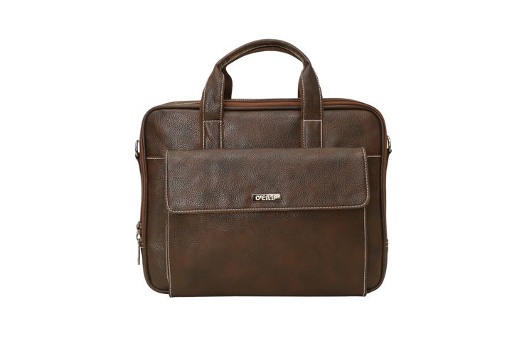 Classic Genuine Leather Laptop Bag | Stylish Protection for Professionals