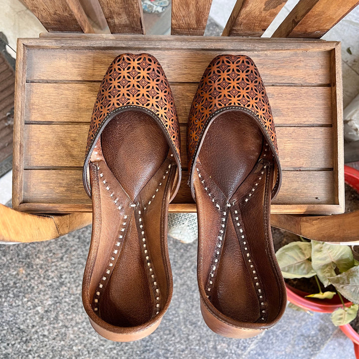 Mehfil Leather Juttis | Stylish Handcrafted Footwear with Intricate Cutwork