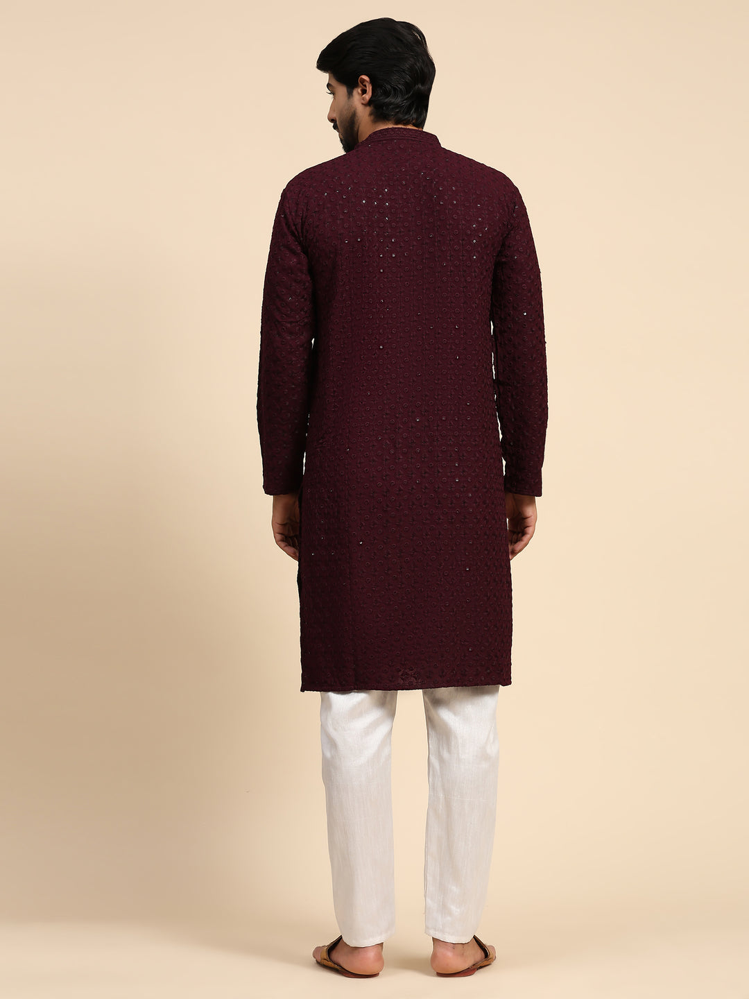 Rayon Cotton Kurta Set | Intricate Weaved Chikankari for Festive Occasions