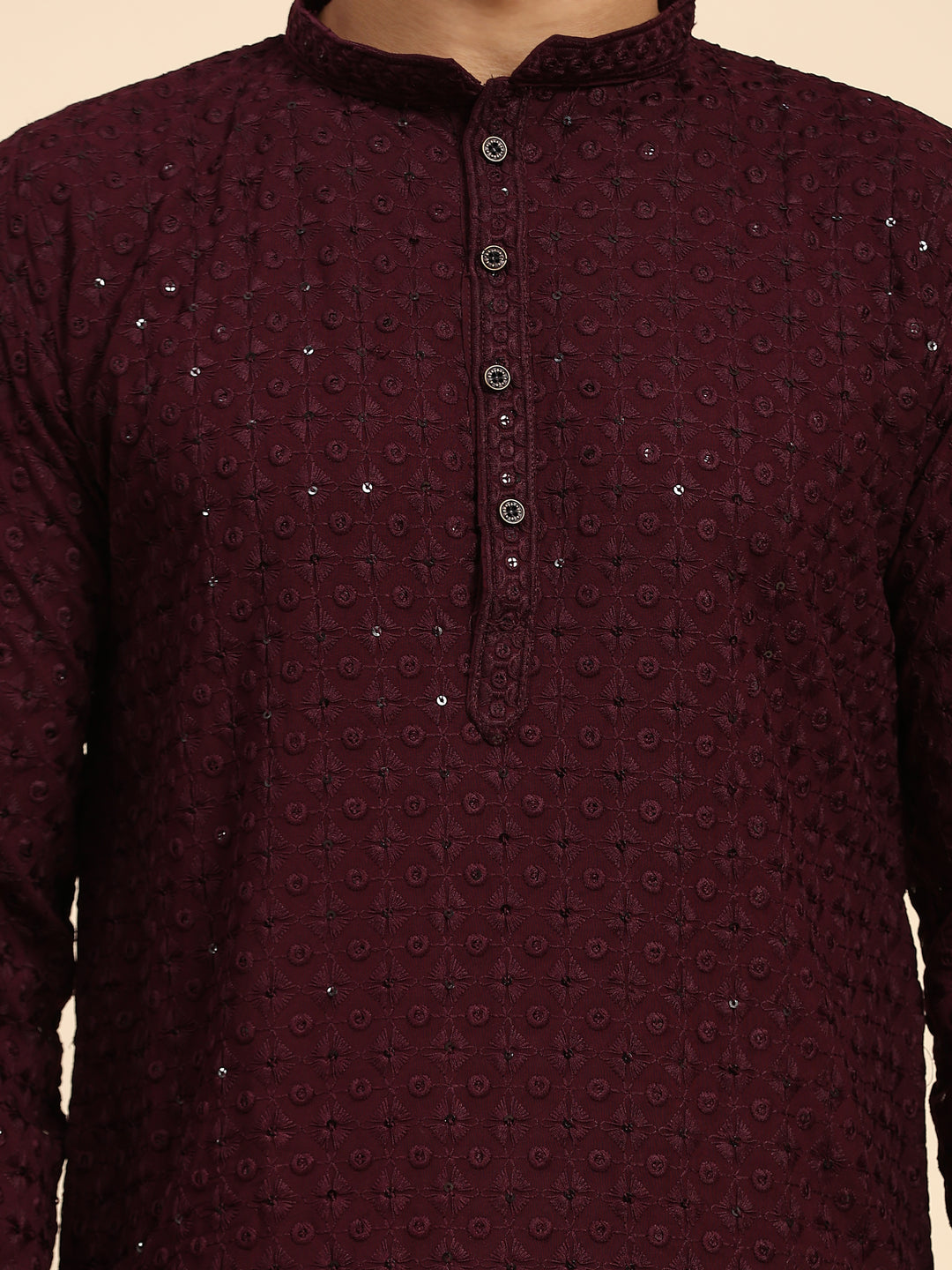 Rayon Cotton Kurta Set | Intricate Weaved Chikankari for Festive Occasions