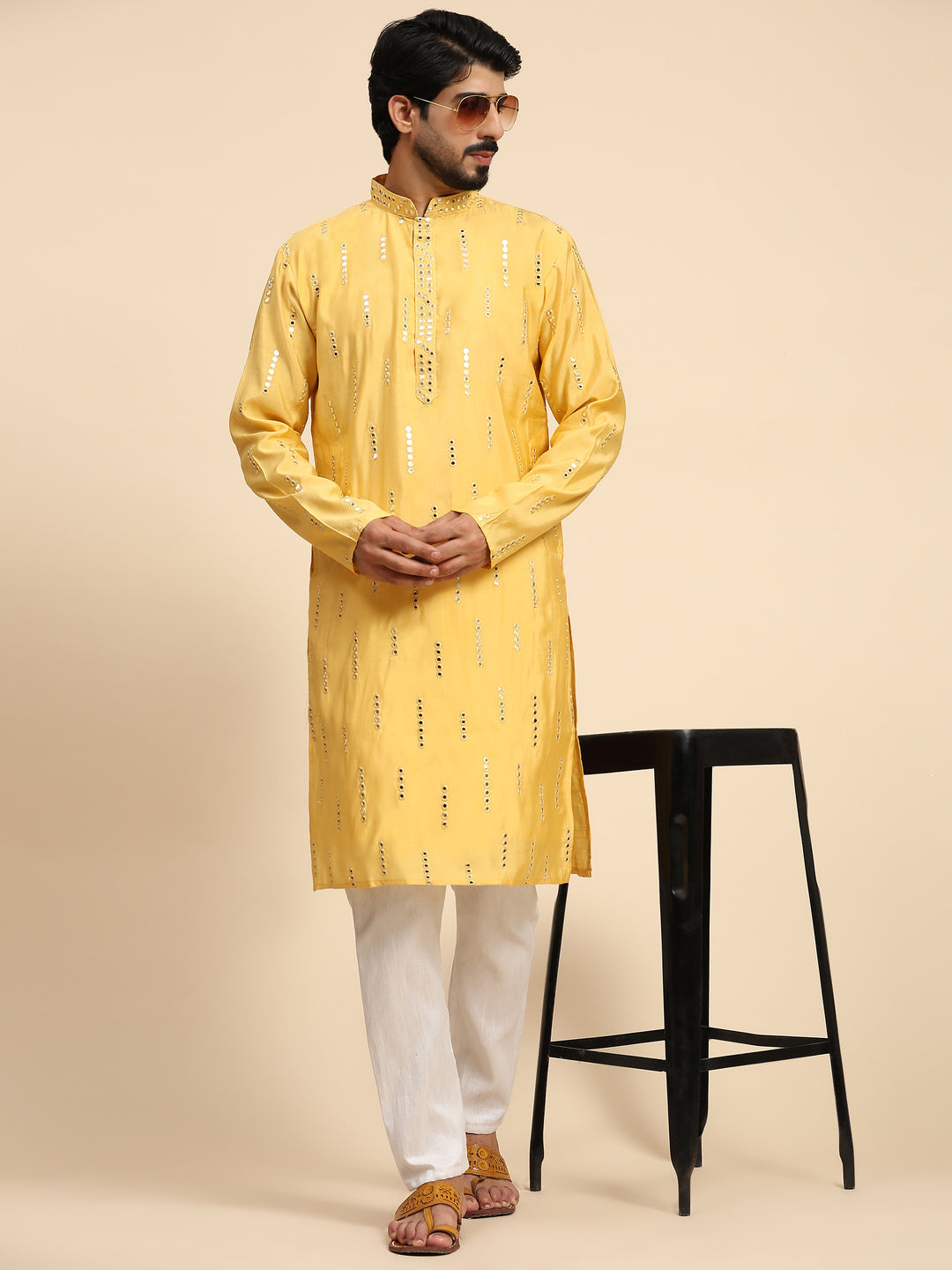 Designer Silk Kurta Set | Sophisticated Festive Wear for Haldi Ceremonies