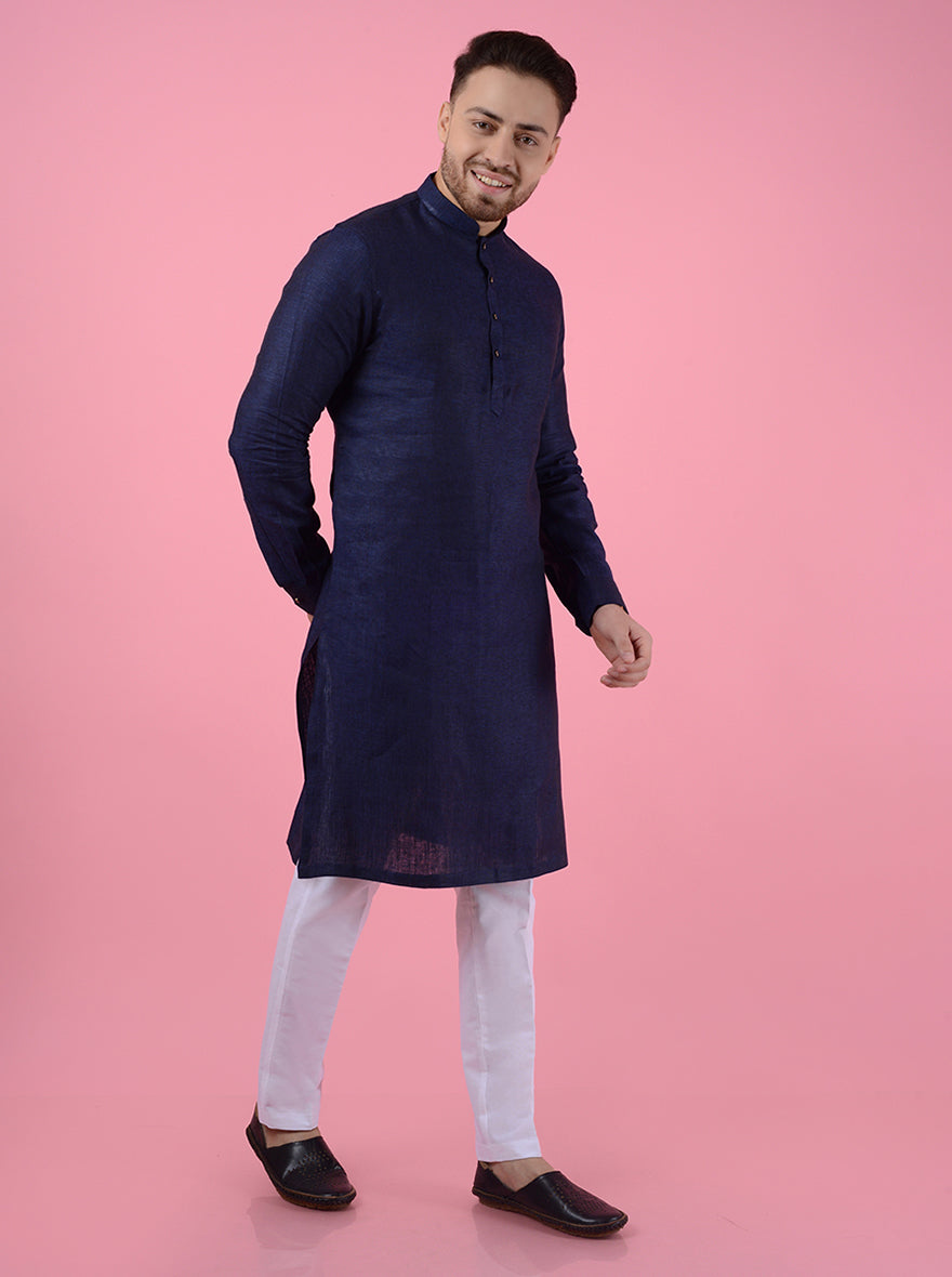 This silk kurta set combines timeless design with modern style.