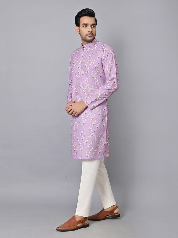 Sequence Pink Jacket Kurta Set | Festive Cotton Blend Woven Design