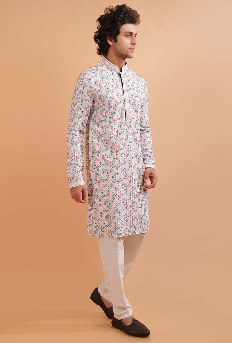 USA men’s cream kurta pajama, offering comfort and elegance.