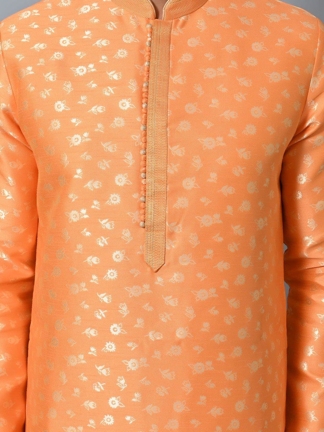 Printed Floral Kurta Set | Festive Cotton Blend Knee Length Kurtas