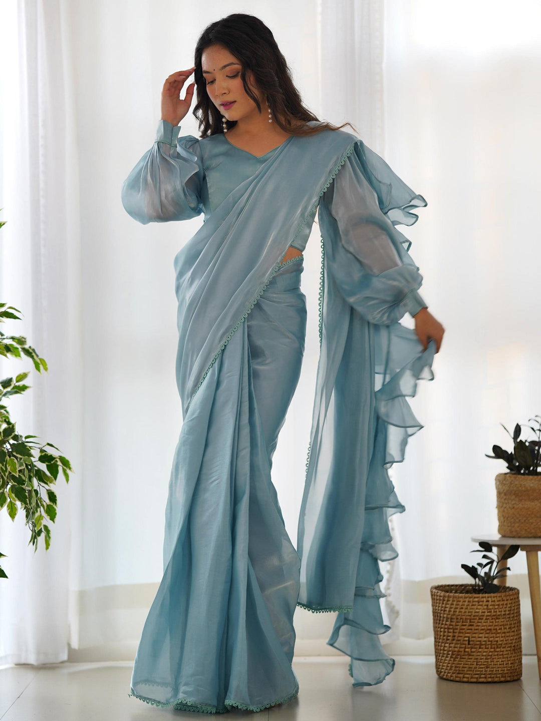 Vibrant color luxurious fabric exclusive attire crafted for elegance and style.