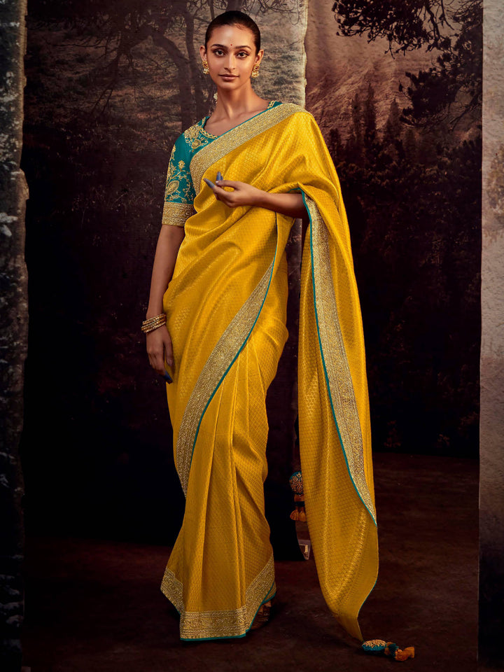 Blue silk saree crafted for elegance and style.