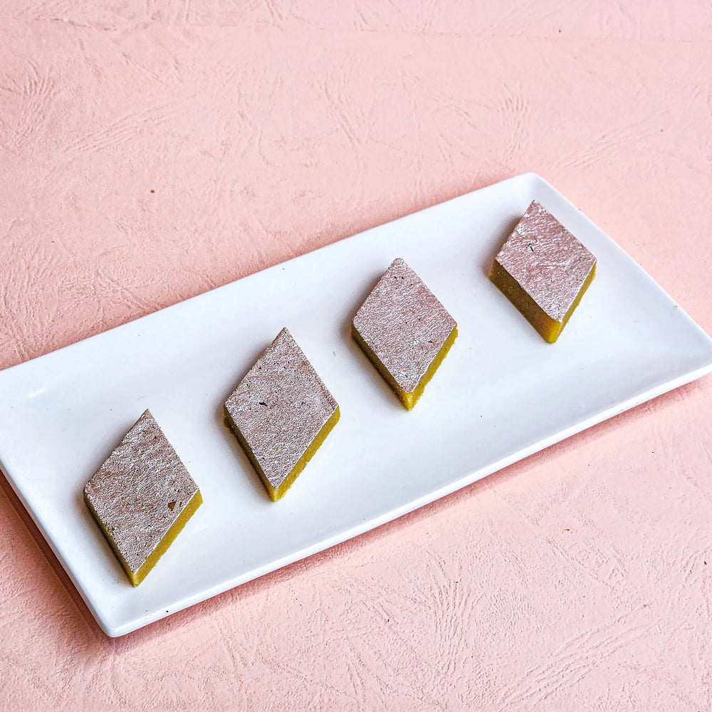 Kesar Katli, a premium Indian dessert with aromatic saffron, crafted for USA buyers.