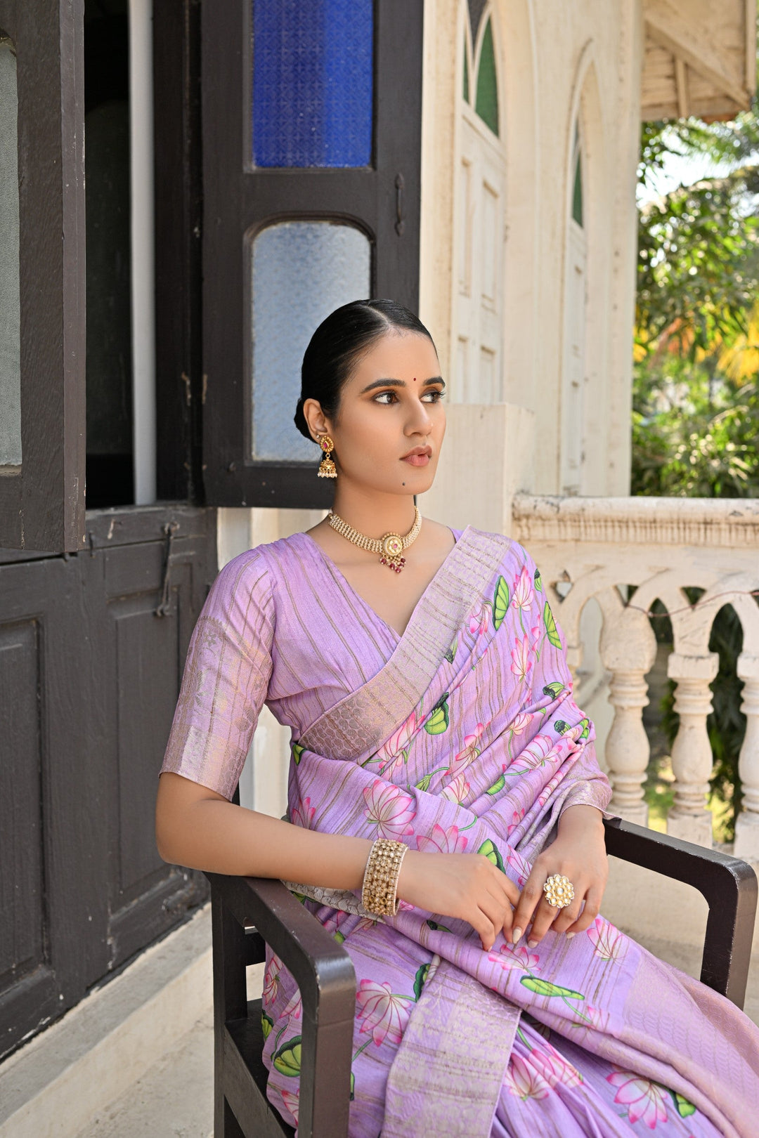 Grey cotton silk saree with zari woven pallu, perfect for formal celebrations in the USA.