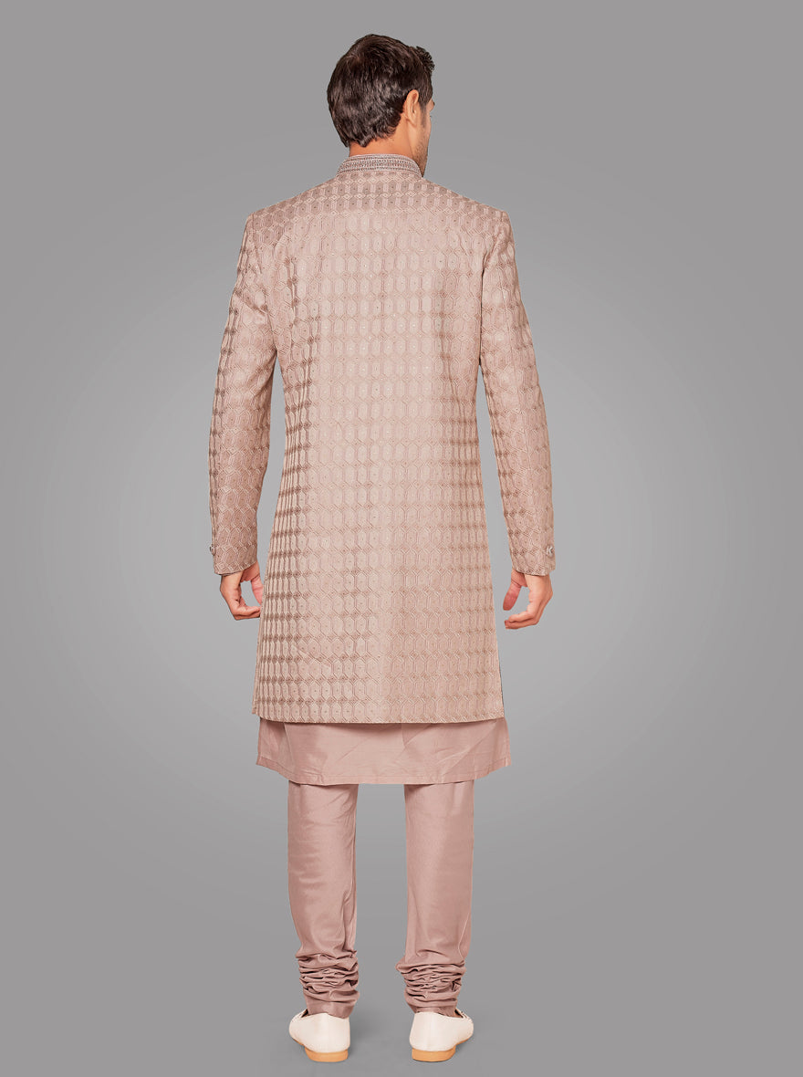 Combining traditional grace with modern style, this sherwani is perfect for special occasions.