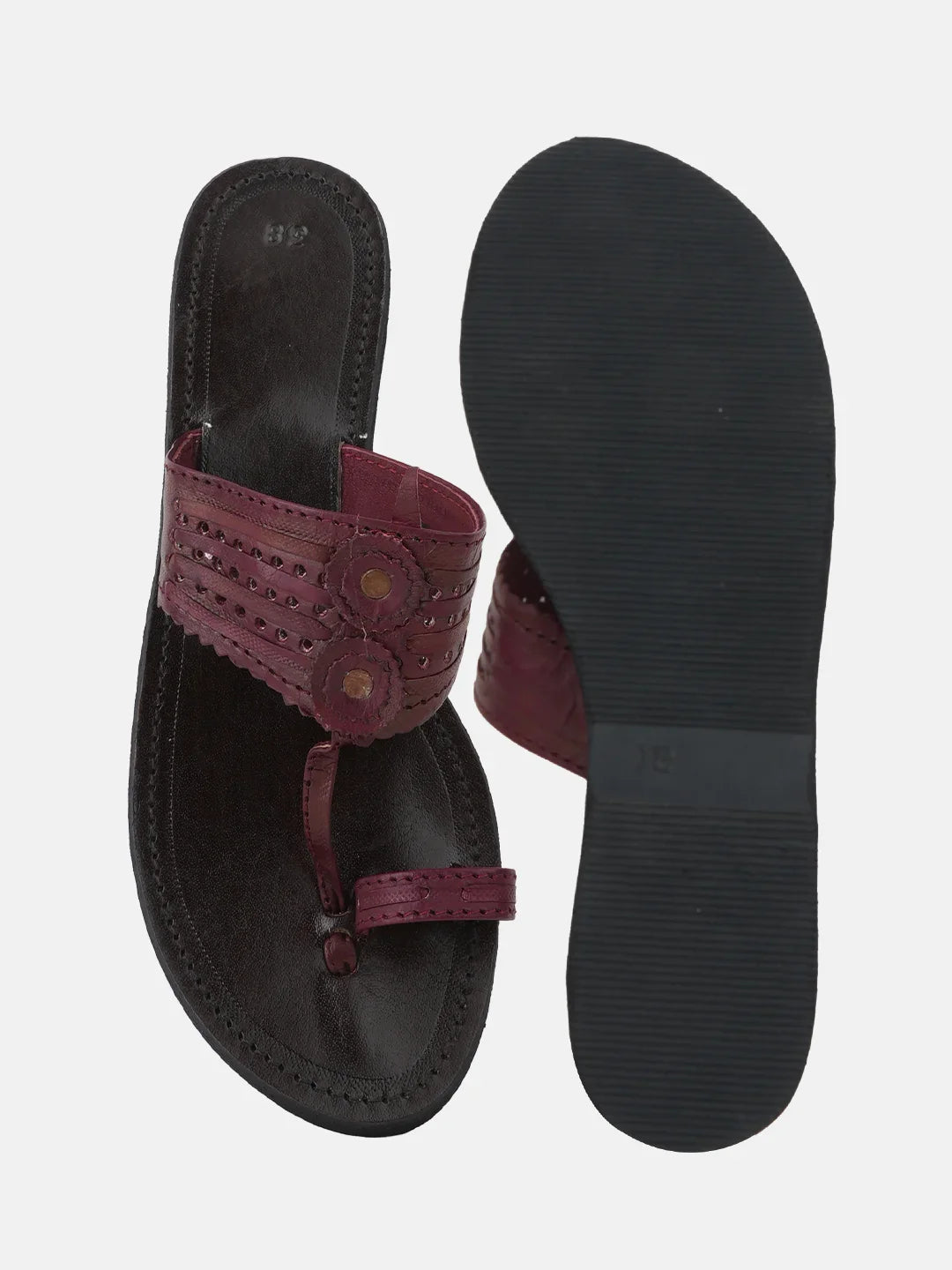 Genuine Leather Brown Kolhapuri Sandals | Comfortable and Stylish Design