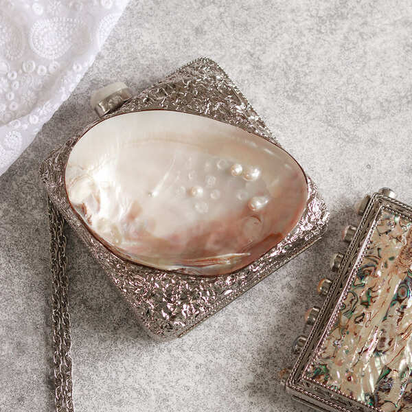 Mumtaz Mother of Pearl Clutch | Timeless Style Elegant Handbag