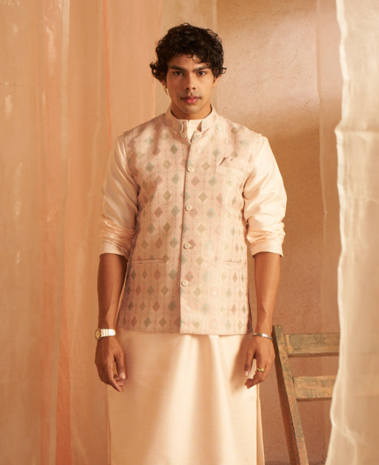 Stylish Viscose Embroidered Nehru Jacket | Elegant Festive Wear for Men