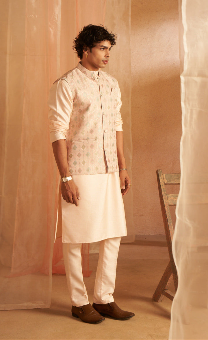 Stylish Viscose Embroidered Nehru Jacket | Elegant Festive Wear for Men