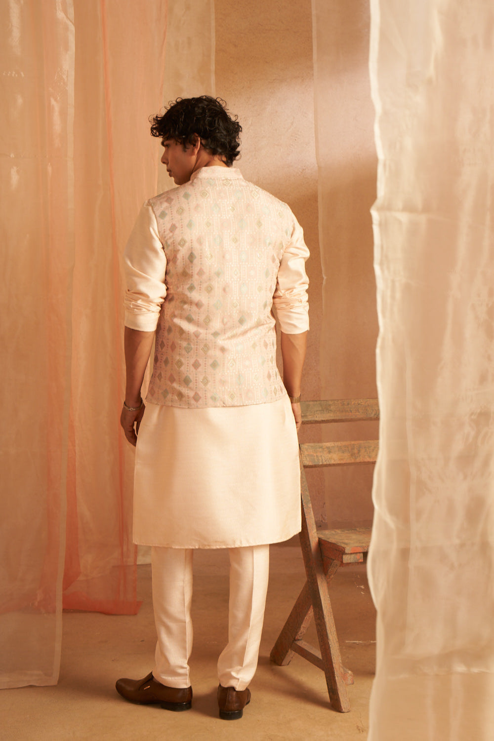 Stylish Viscose Embroidered Nehru Jacket | Elegant Festive Wear for Men