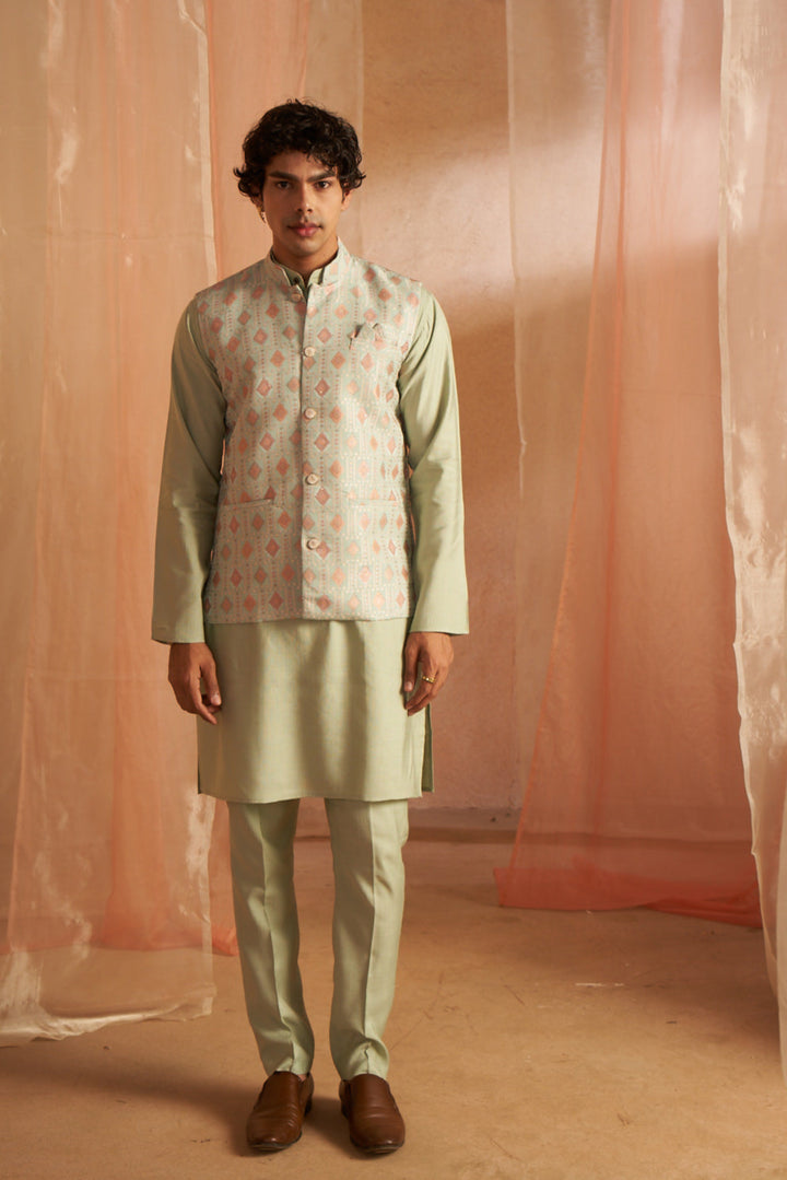 Stylish Viscose Embroidered Nehru Jacket | Elegant Festive Wear for Men