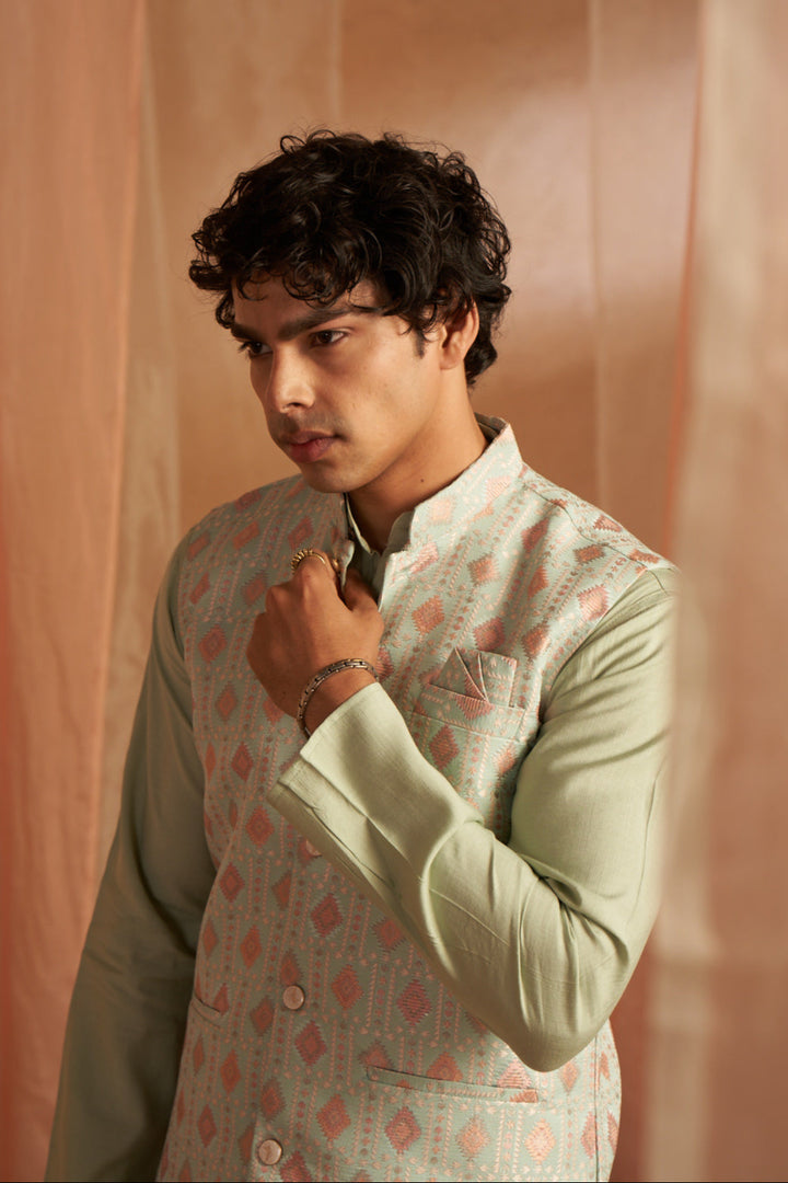 Stylish Viscose Embroidered Nehru Jacket | Elegant Festive Wear for Men