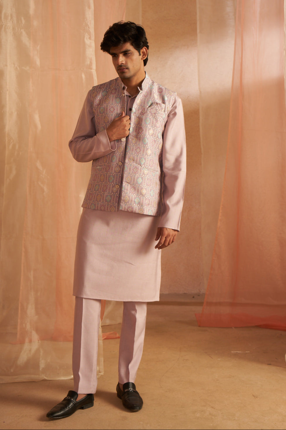 Stylish Viscose Embroidered Nehru Jacket | Elegant Festive Wear for Men