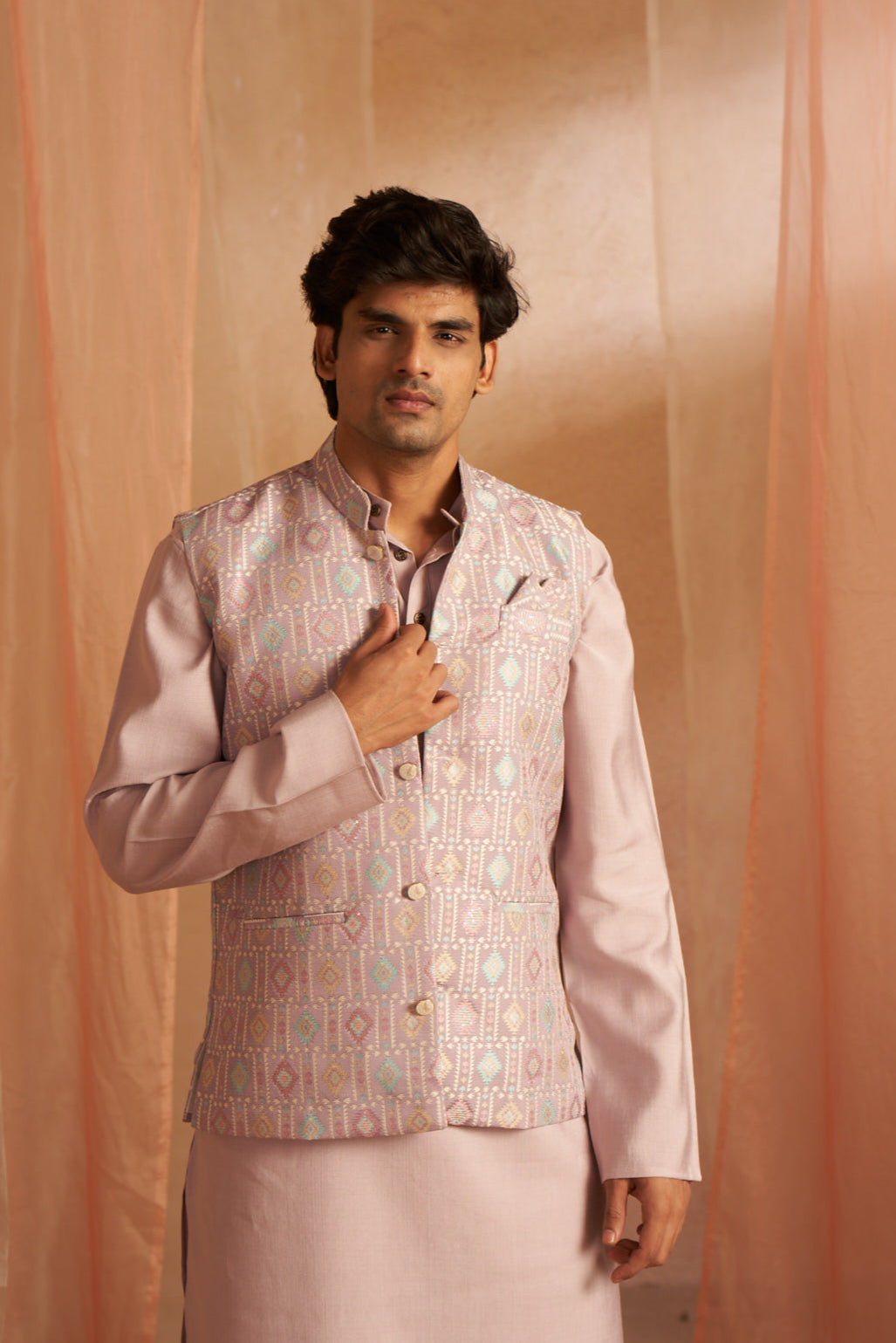 Stylish Viscose Embroidered Nehru Jacket | Elegant Festive Wear for Men